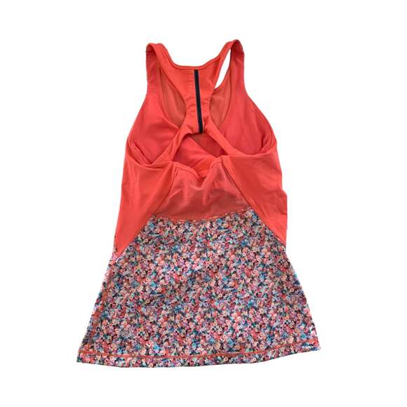 Lululemon mesh with me salmon pink floral racer back print woman’s size 6 dot - Picture 2 of 7